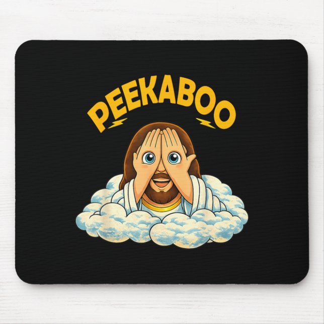 Peekaboo Jesus Mouse Mat (Front)