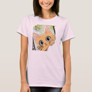 Peekaboo Kitten – Cute Cat Design for Toddlers T-Shirt