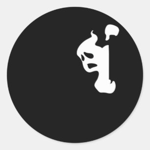 Peekaboo Lazy Sloth Classic Round Sticker