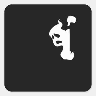 Peekaboo Lazy Sloth Square Sticker