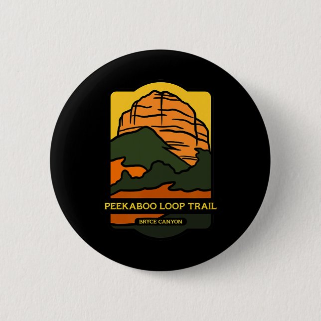 Peekaboo Loop Trail - Bryce Canyon Horseback Ridin 6 Cm Round Badge (Front)