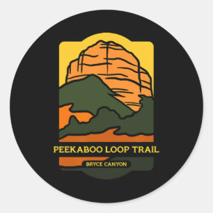 Peekaboo Loop Trail - Bryce Canyon Horseback Ridin Classic Round Sticker