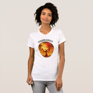 Peekaboo Masked Gothic Skeleton Ladies T-shirt