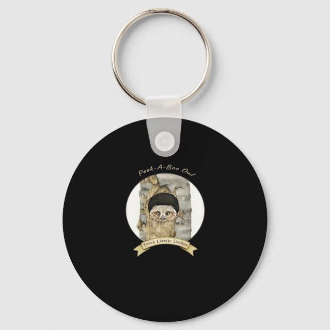 Peekaboo Meme Design For Halloween Key Ring (Front)