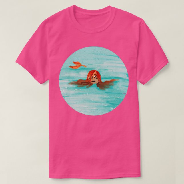Peekaboo Mermaid T-Shirt (Design Front)