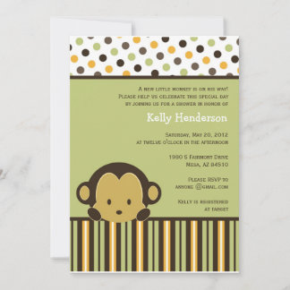 Peekaboo Monkey Invitation