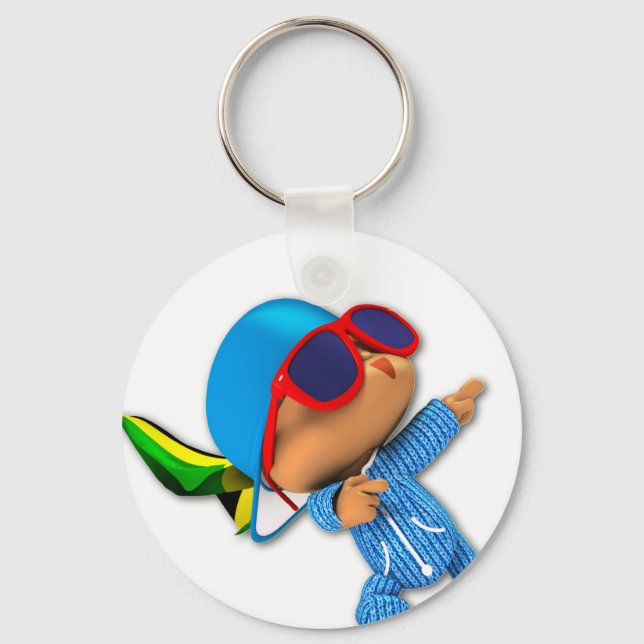 peekaboo number 1 superstar key ring (Front)