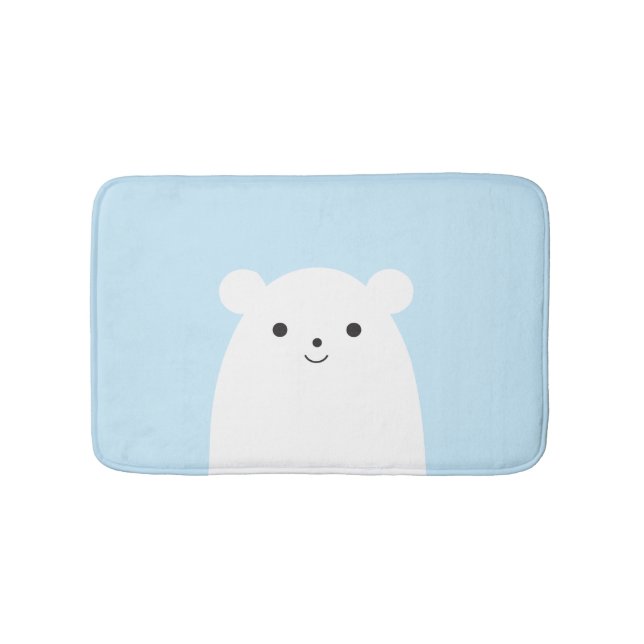 Peekaboo Polar Bear Bath Mat (Front)