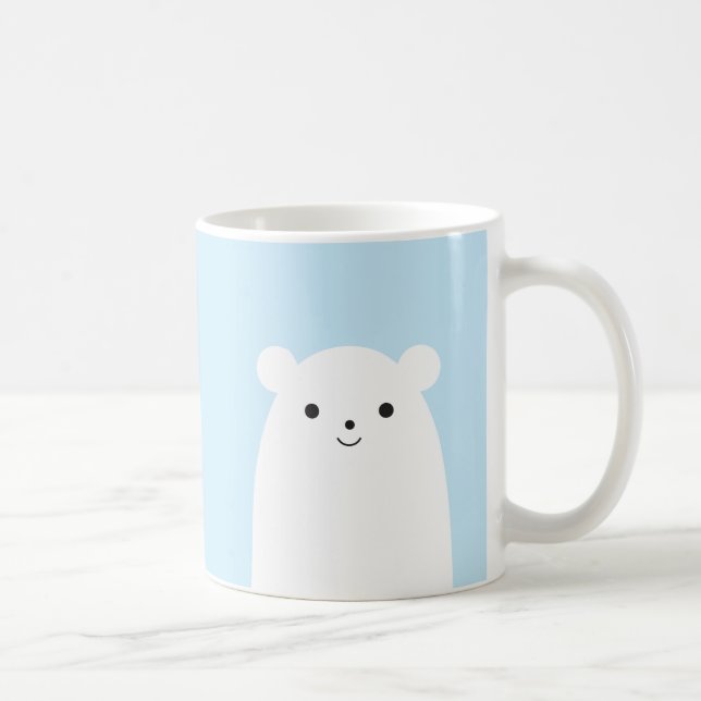 Peekaboo Polar Bear Coffee Mug (Right)