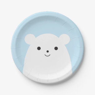 Peekaboo Polar Bear Paper Plate