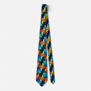Peekaboo Psychedelic Vintage Retro Style Tie