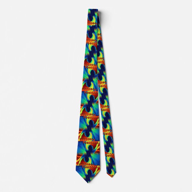 Peekaboo Psychedelic Vintage Retro Style Tie (Front)