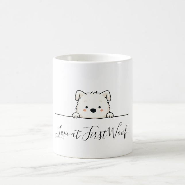Peekaboo Puppy Coffee Mug (Center)