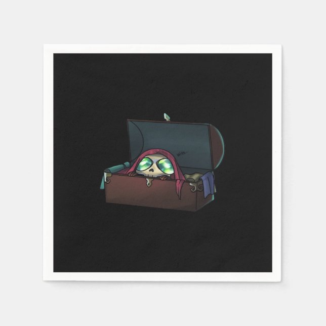 Peekaboo Sloth Halloween Napkin (Front)