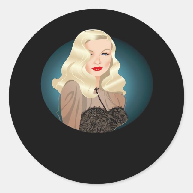 Peekaboo Spooky Quote Classic Round Sticker (Front)