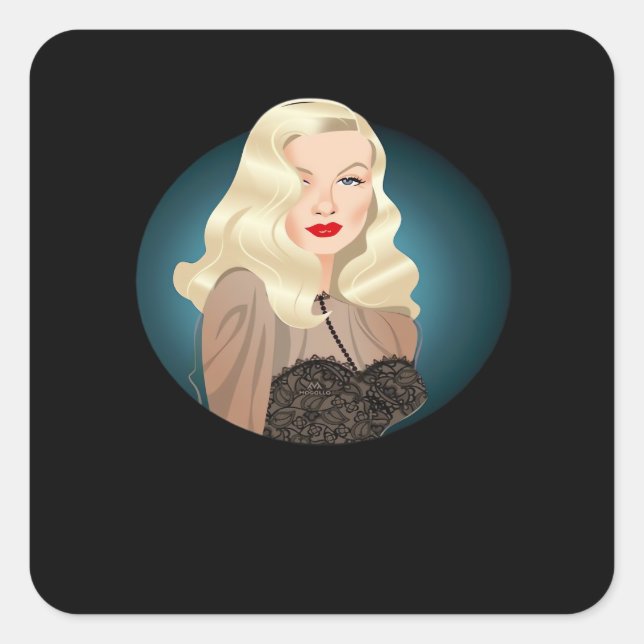 Peekaboo Spooky Quote Square Sticker (Front)