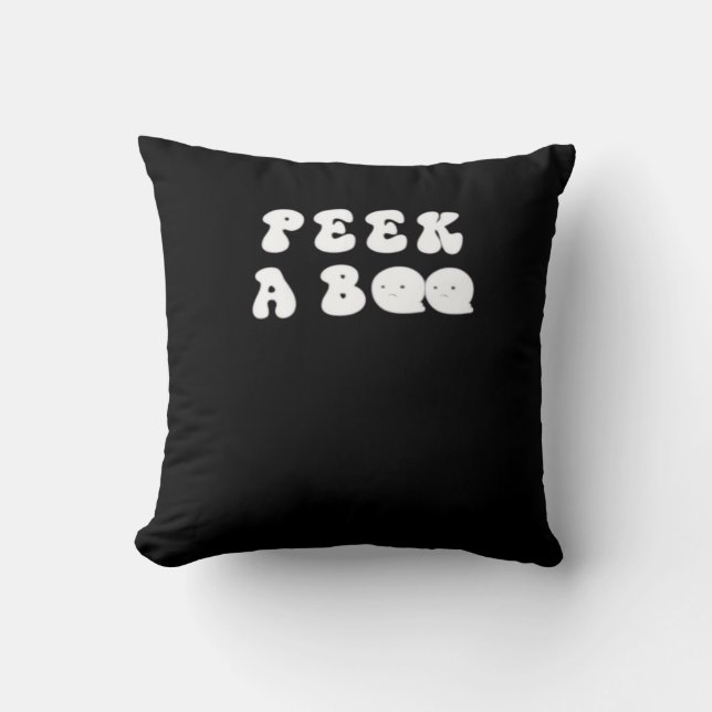 Peekaboo Spooky Slogan Cushion (Front)