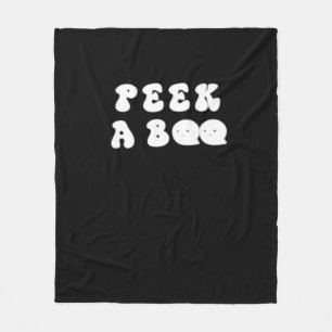 Peekaboo Spooky Slogan Fleece Blanket