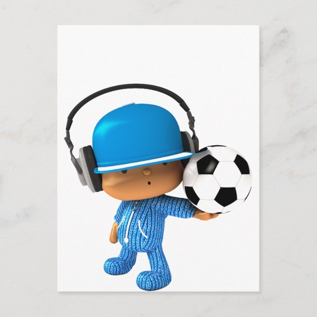 Peekaboo Superstar soccer edition Postcard (Front)