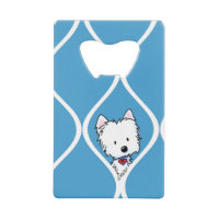 Peekaboo Westie Credit Card Bottle Opener