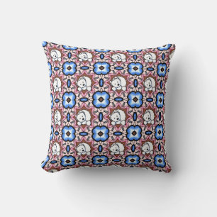 Peekaboo Westie Floral Cushion