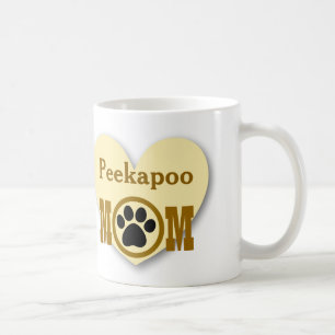 Peekapoo Mum Dog Lover Paw Print Gift HY8 Coffee Mug
