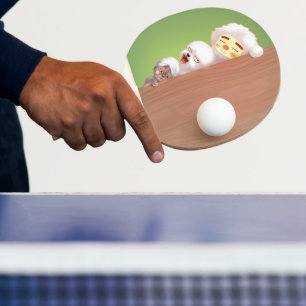 Peeking Animals Trio Ping Pong Paddle