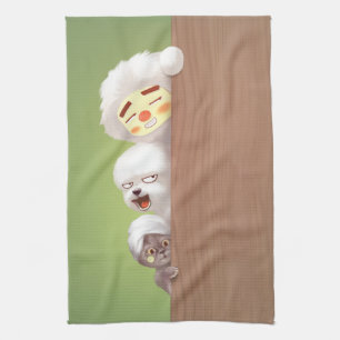 Peeking Animals Trio Tea Towel