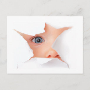 Peeking Baby Sees You Postcard