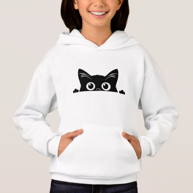 Peeking Black Cat (Front)