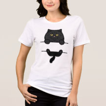 Peeking Black Cat Yellow Eyes Fluffy Paws