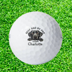 Peeking Black Labrador Puppy Theme Golf Balls