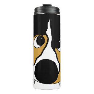 peeking black tri aussie thermal tumbler