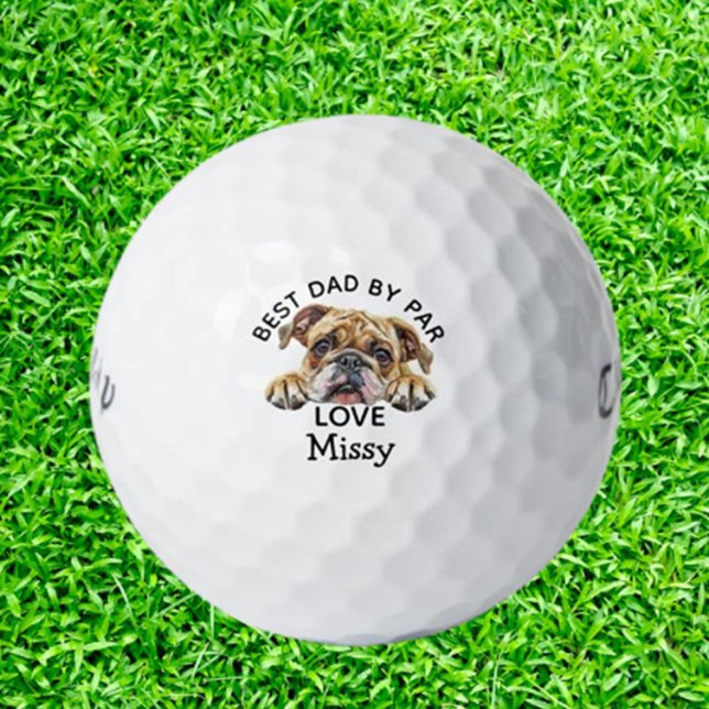Peeking Bulldog Customise  Golf Balls (Personalize your game with Peeking Bulldog customized golf balls.  )