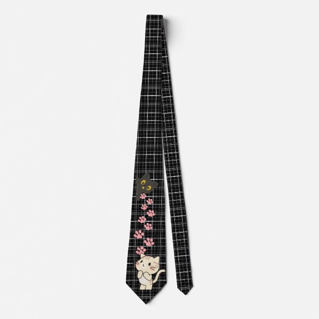 Peeking cat 2 tie (Front)