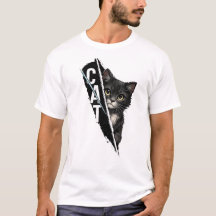 Peeking Cat Graphic Design – Modern Artistic Cat I