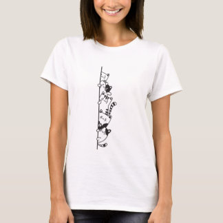 Peeking Cats – Cute Curious Kitty Design T-Shirt