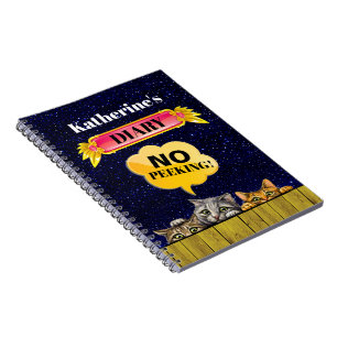 Peeking Cats  Notebook