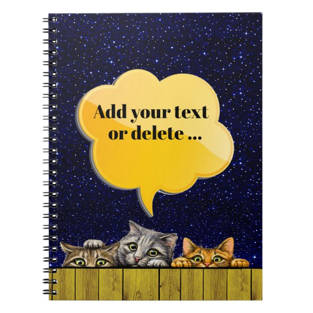 Peeking Cats  Notebook (Front)