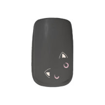 Peeking curious black cat