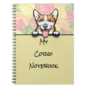 Peeking Cute Corgi notebook