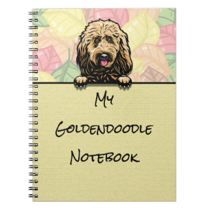 Peeking Cute Goldendoodle notebook
