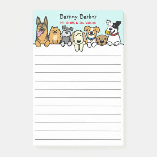 Peeking Dogs Personalized Pet Sitter Cute  Post-it Notes