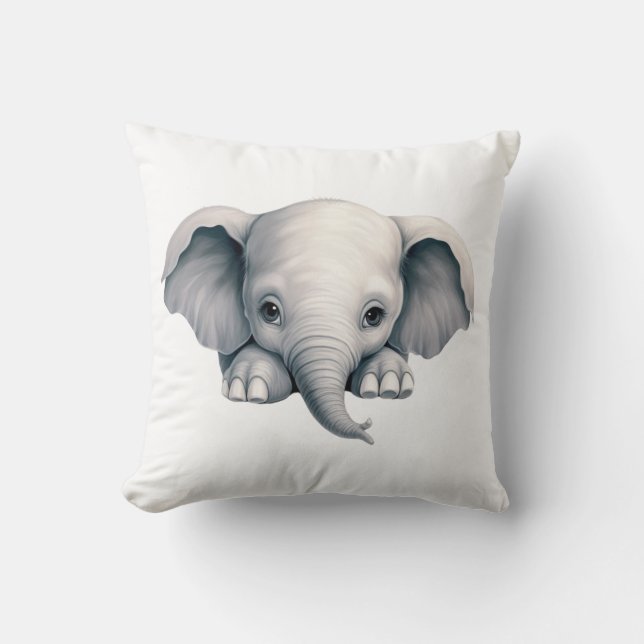 Peeking Elephant Cushion (Front)