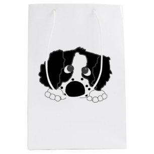 peeking ess black and white medium gift bag