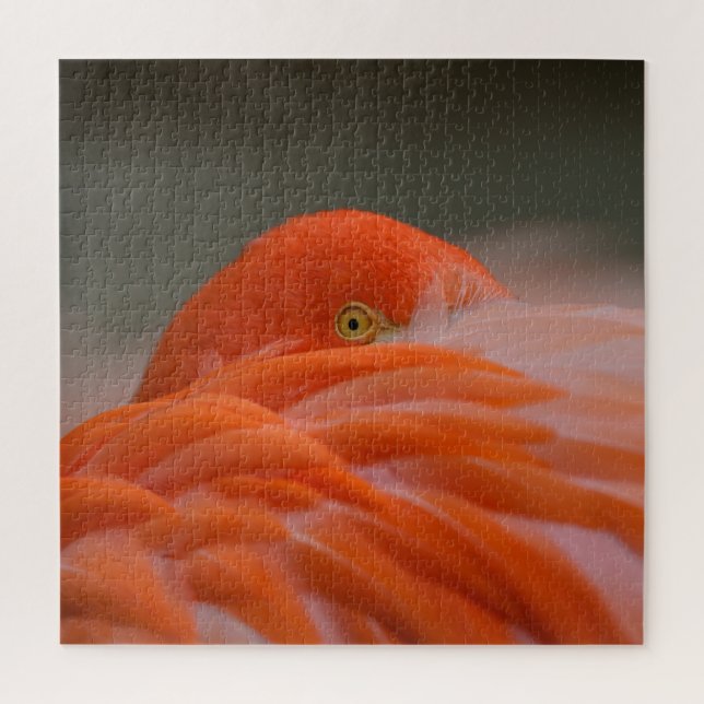 Peeking Flamingo Jigsaw Puzzle (Vertical)