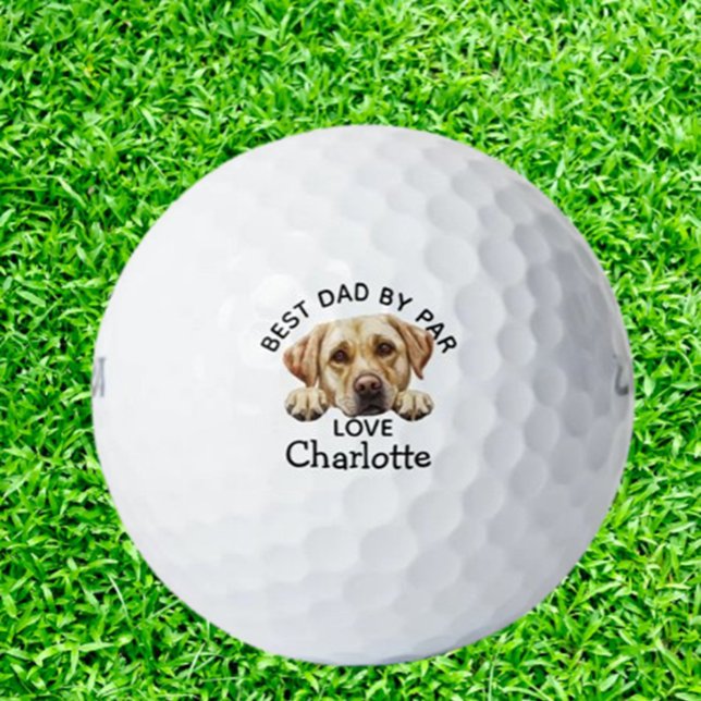 Peeking Golden Labrador Puppy Theme Golf Balls (Add joy to your golf game with Peeking Golden Labrador Puppy theme golf balls—perfect for dog lovers)