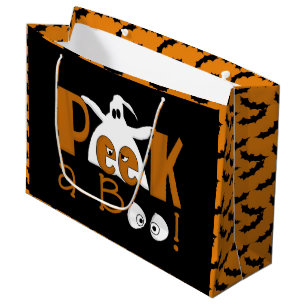Peeking Halloween Ghost large gift bag