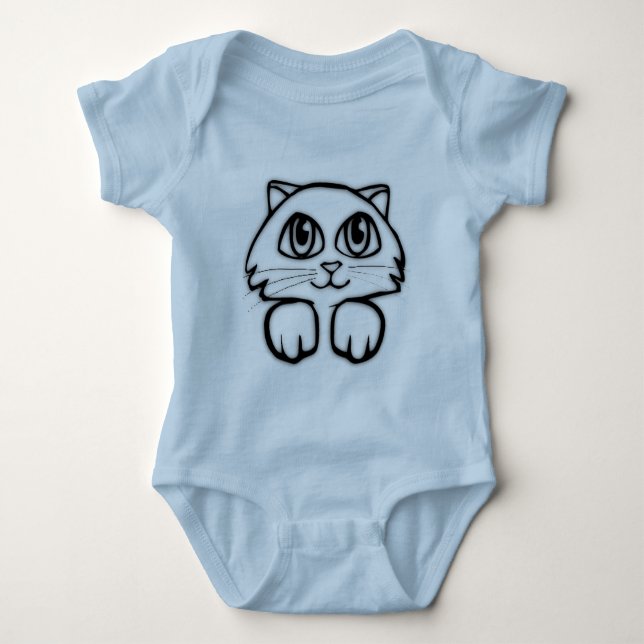 Peeking Kitten Infant Creeper (Front)