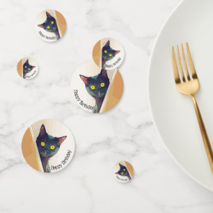 Peeking Kitty Design Table Confetti